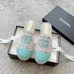 出厂 Chanel Aw新款麻绳底半拖渔夫鞋 高版本 原版进口A级绵羊皮 纯棉罗段，完整不断开无接缝丝绸羊皮内里！超柔软绵羊垫脚，原版注胶半透明橡胶原色麻底，最