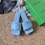 橙子出厂价 Bottega Veneta 夏季经典 Bv葆爹天团 大编织方头平底拖鞋 跟高：平底、8Cm 码数：34-40