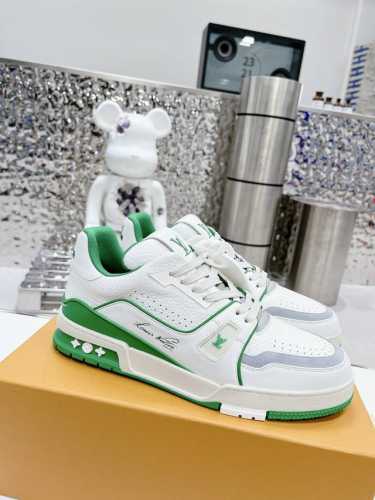 Lv顶级版本新款 代购品质lv～路易威登lv Trainer最好看的运动鞋，驴牌力推新品，官网限定款复古篮球运动鞋！高帮低帮均花血本购入原版1:1精准复刻、细节