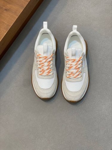 Hermes 爱马仕-高端品质 原单-鞋面：纳帕小牛皮、石头纹小牛皮、鞋身品牌帆布-内里：水染牛皮-大底：超轻tpu发泡 橡胶；双色成型大底-超高品控 做工精细