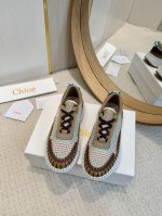 工厂批 2025春夏chloe 克洛伊,高帮,Nama sneaker彩虹系列运动鞋、容祖儿和孙怡宋茜明星同款、原材料是可再生物料制作、全手工缝马克线、肉眼可见