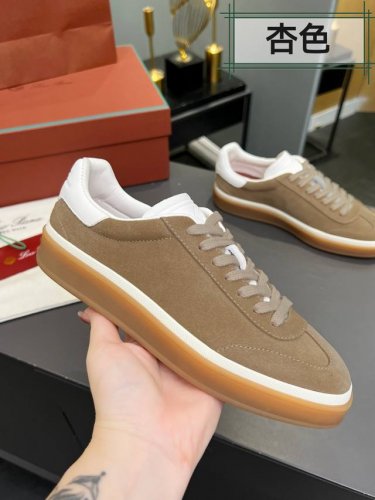 代购级，高版本 意大利 Loro Piana 诺悠翩雅tennis Walk系列 Lp情侣款德训鞋 休闲 运动鞋 板鞋 原版购入开发 做货 这款新款绒面革网球鞋