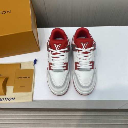 出厂价 顶级版本 Lv Tarine路易威登l家 跟耐克携手共创经典联名款休闲 运动鞋 滑板鞋 原版购入开发 做货 本款 Lv Trainer 运动鞋取材粒面牛
