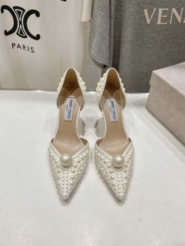 高版本出厂 Jimmy Choo*｜Jc 吉米周2024Ss夏季新款简约小猫跟尖头高跟鞋 原版套楦，完美的线条，简约大气上脚显气质 舒适百搭，还能拉长双腿显高显