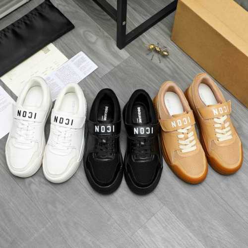 商品商标：Dsquared2 情侣款休闲鞋 正码码数: 女款 35 －40 男款38－46 商品材料：精选牛皮拼接鞋面 网内里 原版大底