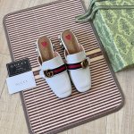 出厂： GUCCI 古驰2024顶级专柜 情侣新款官网上新 全球首发 GUCCI 古驰24初夏-双F方头乐福鞋 半拖Gucci经典乐福鞋 情侣新款INS时尚推荐