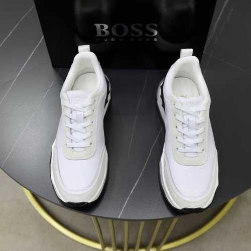 出厂价： Boss 2024潮流新款上市 官网同款 专柜品质 原版皮料工艺 舒适透气内里 做工精细 进口原版用料 原版楦型 上脚舒适 橡胶组合耐磨轻便大底码:3