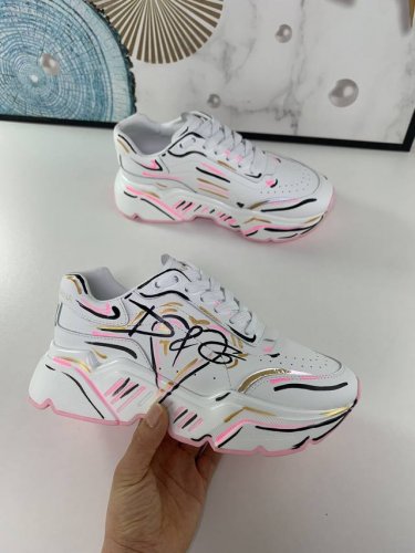 D&G 最新时尚休闲运动鞋结合手绘涂鸦工艺引领潮流前线男女同款女码：35-40、男码：38-46