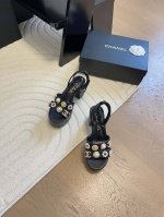Chanel 25C高级手工坊系列新款抢先发售今年春夏必爆单品 原版开发私模五金 原版大底 鞋面牛皮 妮布 内里羊皮Size:35-39 其他码数定