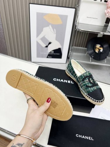 2025专柜同步最新配色顶级版本 Chanel 最新渔夫鞋 原版定制材质 毛尼正品工艺 手工折边后缝合 纯手工串线 原版注胶半透明牛筋原色麻底size：35 4
