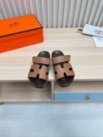 Hermes 爱马仕顶级版本厚底木纹印刷工艺！上新Herme* H家chypre二舅鞋H型魔术贴厚底凉鞋拖鞋 ZP购入，顶级原单品质，市面最高版本，出厂价批 鞋