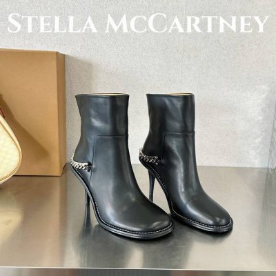 出厂价 Stella Mccartney 斯特拉 麦卡托尼 最新款 细高跟短靴 Stella Mccartney的此款ryder过膝细高跟长靴个性十足，采用我们
