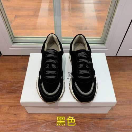 Brunell* Cucinell* 休闲运动鞋。鞋面采用进口牛绒，纯手工串联珠链配饰！内里垫脚是高密斜纹棉布，原版开模大底！上脚超舒适。 码数：35-42 3
