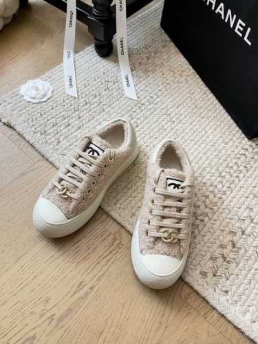 Chanel 24K 饼干大头鞋高低帮！ 顶级版本！对版尼龙毛织面料 原版一致耐磨发泡底 码数：35-41 定制不退不换