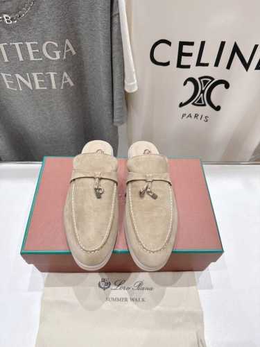 高版本出厂 半托 Loro Piana* Lp诺悠翩雅‖万年经典款半托乐福鞋 简约时尚 脚感超级舒适 一天可以暴走两万步的鞋子 超级百搭款！ 鞋面采用独特针织面
