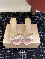 代购级430 小众品牌Mach&Mach 绝美蝴蝶结 珍珠高跟系列鞋 又美又嗲、珍珠蝴蝶结加缠绕式设计让你在人群中一眼出挑 搭配任何一件Blingbling的仙