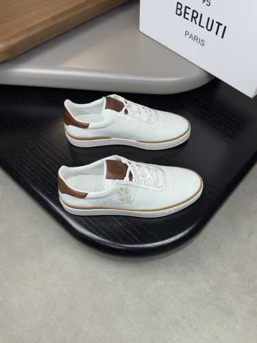 berluti 伯尔鲁帝 布鲁提 -高端品质 原单休闲运动鞋 -鞋面：进口纳帕小牛皮、鞋身激光品牌图腾、鞋舌空压品牌logo -内里：水染牛皮 -大底：超轻tp