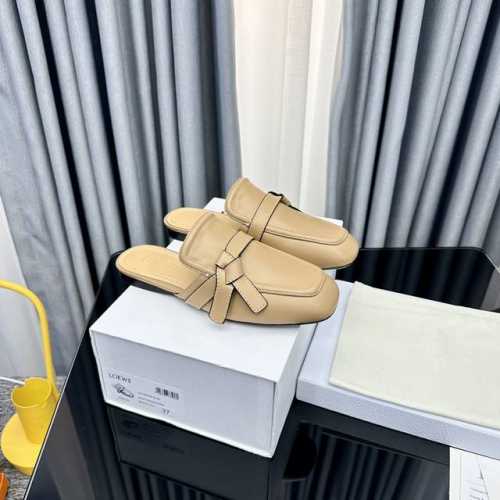 罗意威Loewe 蝴蝶结穆勒拖鞋，独特的打结设计，马鞍包和穆勒鞋的设计完美组合 配合整体原版楦型，时尚而个性好穿 颜色超赞 面料：进口牛皮 内里：水染牛皮 垫脚
