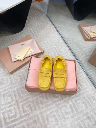 出厂350 Miumiu/缪缪25Ss早春走秀新款一脚蹬懒人鞋玛丽珍芭蕾舞鞋·平底单鞋 官方春夏走秀新款，时髦百搭·即可咸又可甜·一点也不磨脚·无论光脚穿还是搭