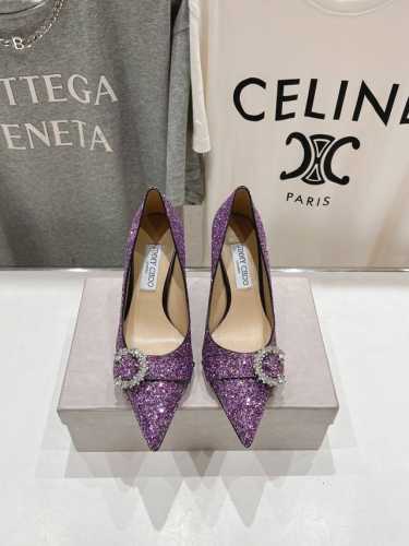 高版本出厂 Jimmy Choo*｜Jc 吉米周2025Ss春夏新款简约尖头格力特高跟鞋单鞋 原版套楦，完美的线条，简约大气上脚显气质粗跟舒适百搭，还能拉长双腿