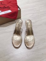 顶级版原版盒 Christian Louboutin 2024s原版做货重工CL 经典DEGRAQUEEN水晶高跟鞋～ 材质：PVC施华洛水钻 内里：粒面珠光羊