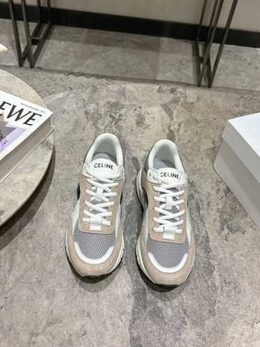 CELINE RUNNER 思琳CR-03运动鞋购入原版1比1开发鞋舌和鞋后帮饰有CELINE标志运动鞋侧面凹印 CR-03字样鞋后帮和侧面压印CELINE标志