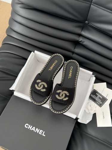 Chanel 25C春夏新款全系列链条拖鞋全系列首发 专柜有的我都有！高版本高品质鞋面牛皮 原版面料 内里羊皮 原版大底Size:35-39 其他码数定