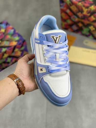 工厂价 实价 最新款颜色 高版本2025Louis*Vuitto* Lv Traine 走秀款trainer 大底和面料私模 绝对下血本费心思的一款鞋子 自vi