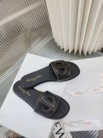 迪奥 Dior 2024 春夏新款女鞋 Cd字母logo平底一字拖鞋 ～ 进口真皮大底 码数：35-39 34，40,41,42订做不退不换