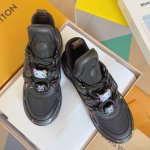 顶级版本：女款 Louis Vuitton 村上隆联名款 LV驴牌L家Archlight经典 老爹鞋 DIY装饰 动物图案 拱桥 运动鞋 太空鞋原版购入开发 做