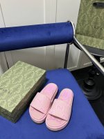 橙子出厂价 Gucci 古驰春夏新款 大GG防水台厚底拖鞋 凉拖 情侣款跟高：4.5CM码数：35-46