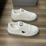 prada 普拉达 -高端品质 原单 -鞋面：纳帕小牛皮、品牌图腾帆布布匹、鞋身品牌金属logo -内里：网布，垫脚; 水染牛皮 -大底：超轻tpu发泡; 成型