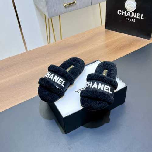 顶级版本 跑量不议价 Chanel 香奈儿 专柜同步新款电绣字母毛拖鞋 羊毛拖鞋 系列火爆上新，这一季毛拖香家小爆款！ 认准我家细节实力拍 专柜买版按正品1：1