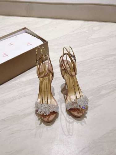 顶级版原版盒 Christian Louboutin 2025s原版做货CL经典水台一字带水钻宝石高跟凉鞋～ 材质：施华洛水钻进口小羊皮 内里：羊皮里 大底：原