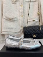 厂价340 chane*｜小香24S新品经典 菱格米兰走秀玛丽珍鞋 本年度最美玛丽珍鞋 无法抗拒的高级与优雅 无论是搭配牛仔裤百褶裙 还是穿去较正式场合都可以的