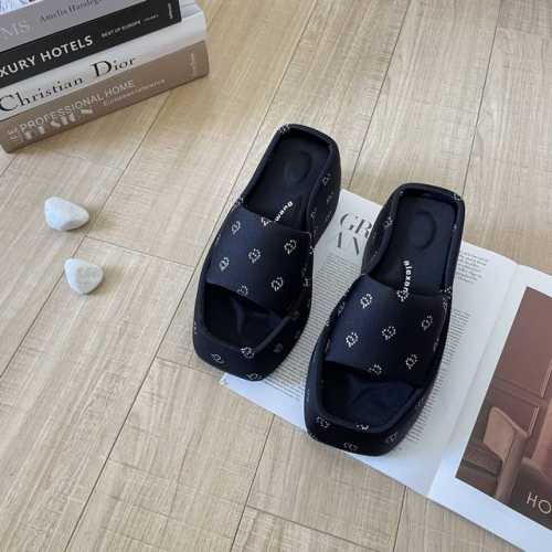 橙子出厂价 Alexander Wang 亚力山大王 水钻字母松糕厚底拖鞋 高跟凉拖鞋 底厚：9Cm 码数：34-41