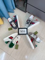 出厂价 Gucci~古驰2024最新潮流升级版上市 官网同款 专柜品质精选头层胶面印花 舒适丝绸皮内里 休闲百搭 做工精细 用料上层 轻便发泡耐磨大底 现货鞋码