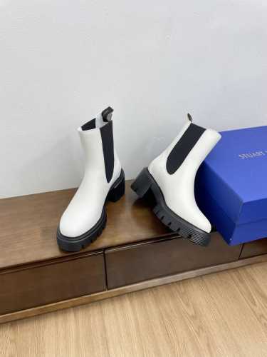 顶级版本代购级stuart Weitzman 粗跟厚底切尔西短靴 Sw 5050 Soho Bootie 原单渠道好货势不可挡，搭配我们的rise轮胎鞋底 广受