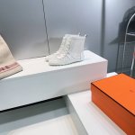 高品质出厂高帮 ！顶级品质Hermes 爱马仕H家25春夏新款Kichu芭蕾舞玛丽珍鞋高帮网面豆豆休闲鞋！ Zp购入开发！ 立体钩针网面，交织出轻盈透气的未来感