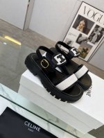 原版复刻Celine23新品赛琳思琳凯旋门 扣带罗马凉鞋 平底鞋35-41出厂