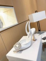顶级版本 Manolo Blahnik 四季经典款 90毫米“Lurum”施华洛世奇水晶丝绸缎面穆勒鞋高跟鞋 顶级代购版本 超精致一比一零离距打造！用最好料材打