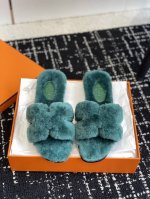代购级 爱马仕hermes经典泰迪毛拖，各大网咖主推款，顶级品质 蓬松柔软舒适羊羔毛 羊毛 真皮大底 Size：#35-42 41 42订做不退换