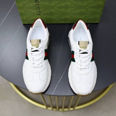 品牌：古奇gucci标准码：38-44 45定制等级：官网同款材料：原版皮料 舒适羊皮内里 轻便耐磨大底款式类别：男士时尚休闲鞋 跑步 运动鞋 尊贵奢侈品大牌元