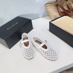 高品质出厂 ！小众潮牌 Alaia24秋冬新款网面爱心配饰平底芭蕾舞鞋！来自巴黎 一见倾心 一双完美取代小白鞋的新型时尚芭蕾鞋，配上不同款式，不同风格都能轻松驾