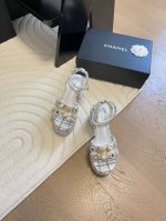 Chanel 25C高级手工坊系列新款抢先发售今年春夏必爆单品 原版开发私模五金 原版大底 鞋面牛皮 妮布 内里羊皮Size:35-39 其他码数定
