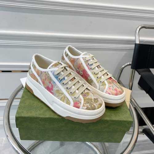 橙子出厂价 Gucci 古驰1977系列 经典刺绣gg厚底帆布鞋 休闲板鞋 情侣款 早春爆款推荐，原版鞋底、原版面料、原版套楦工艺一比一折骨复刻！重工刺绣追求极