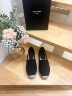 女款 男款 品牌：Saint Laurent 圣罗兰 面料材质：布面 内里材质：羊皮内里，羊皮垫脚 圣罗兰2025年草编渔夫鞋，原版意大利直邮开发，与正品11,