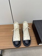 2024Ss Chanel 厚底乐福鞋 裸靴 23Ss香奶奶新品乐福鞋 设计简约高级，超级百搭款！粗鞋带系带设计，进口牛皮肉眼可见的天然动物皮革的质感！原版做货