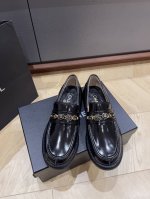 顶级版本 Chane*2024新款珐琅扣复古乐福鞋 鞋面原版定制进口牛皮，内里定制羊皮，加厚意大利真皮底 Size：35-41 40.41定制不退换