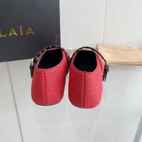 Alaia Alaia Sf24新品 阿莱亚 稻草平底芭蕾舞鞋. 原版购入法国一线奢侈品牌alaia品牌源自其创始人，Azzedine Alaia是上世纪80